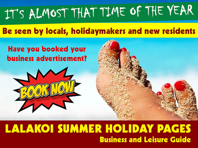 Book Your Advertisement in the Lalakoi Holiday Pages